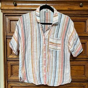 Garnet Hill Linen Button Down Top